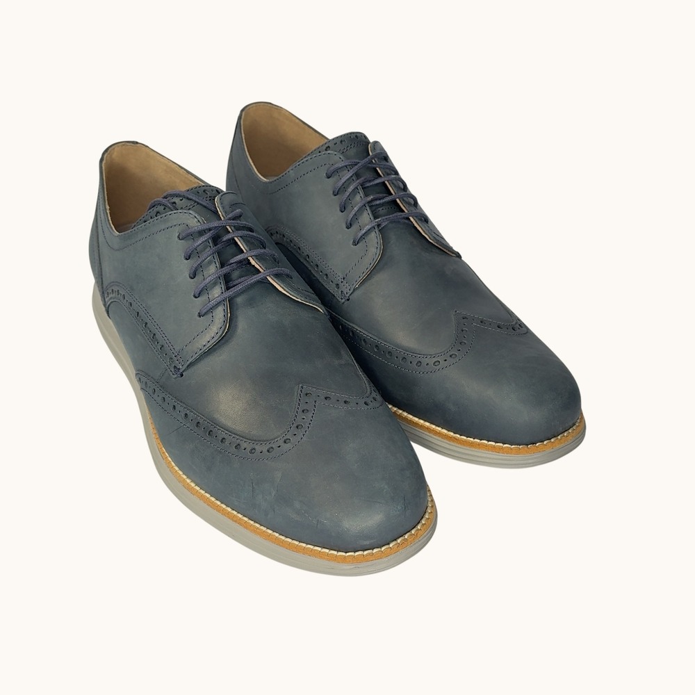 Cole Haan OriginalGrand Wingtip Oxford Navy Leather Mens 14W